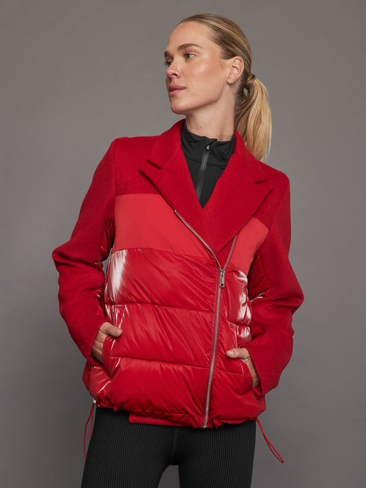 Carbon38 Blazer Puffer - Haute Red