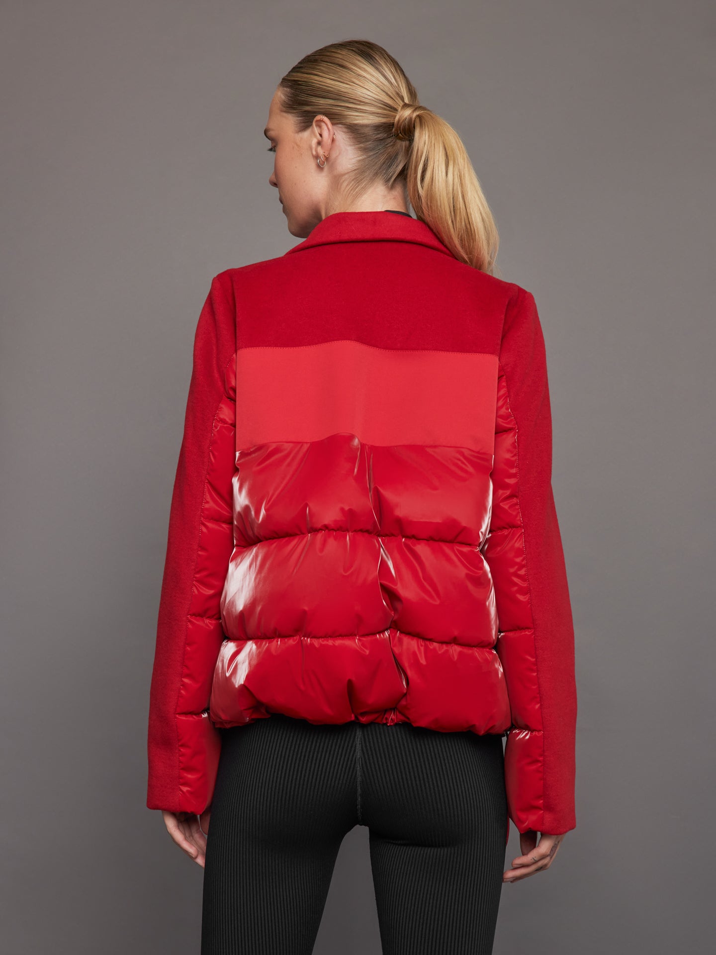 Carbon38 Blazer Puffer - Haute Red