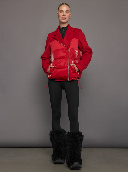 Carbon38 Blazer Puffer - Haute Red