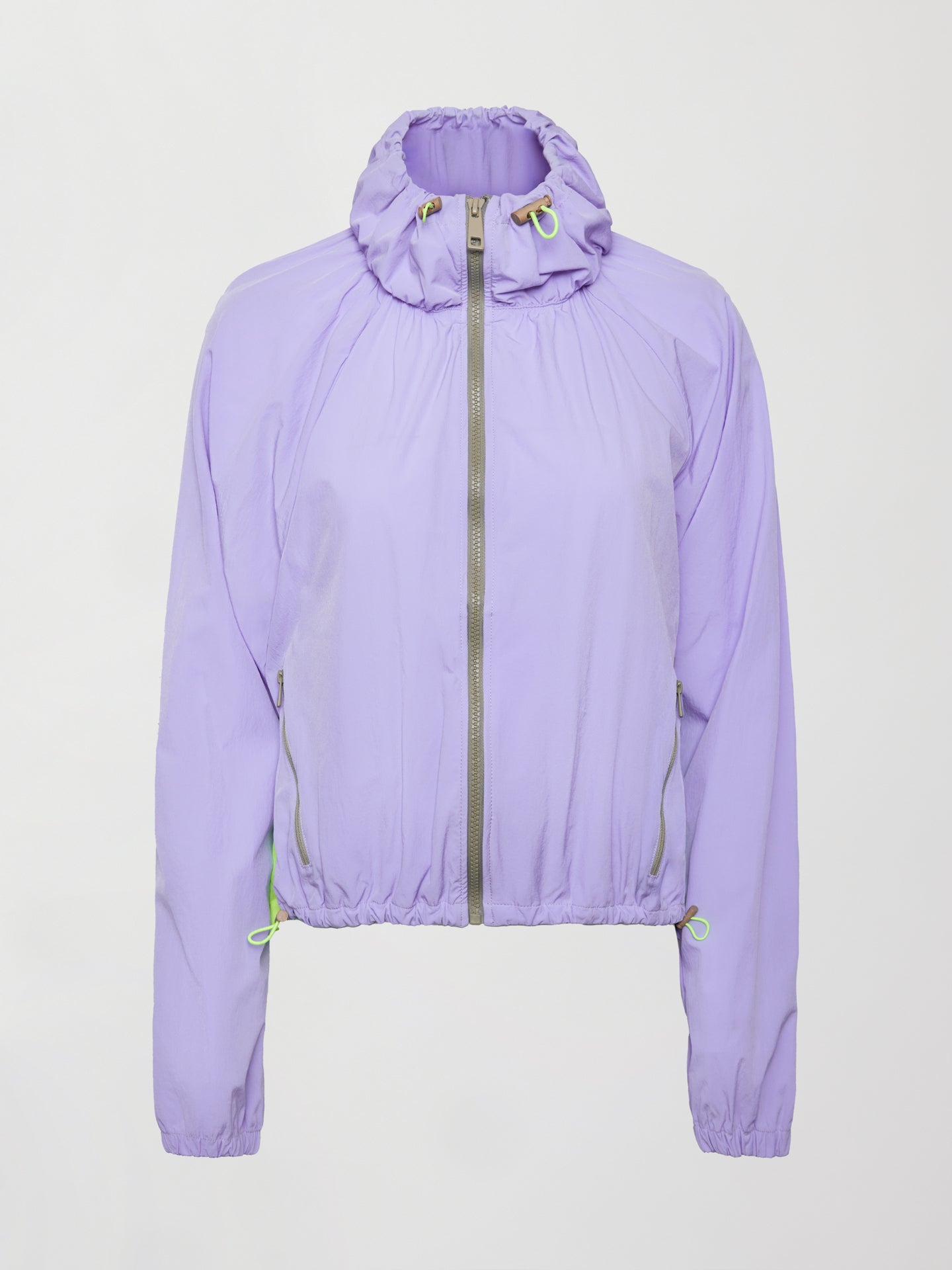 Carbon38 Pleated Back Running Jacket - Sweet Lavender / Acid Lime