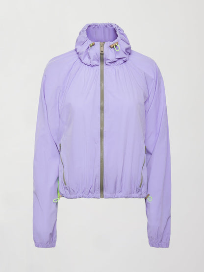 Carbon38 Pleated Back Running Jacket - Sweet Lavender / Acid Lime