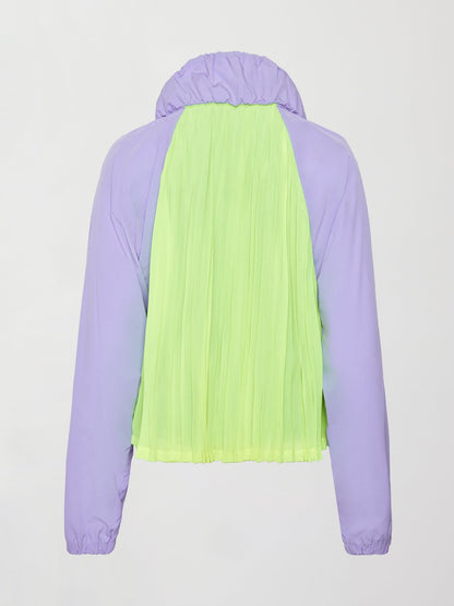 Carbon38 Pleated Back Running Jacket - Sweet Lavender / Acid Lime