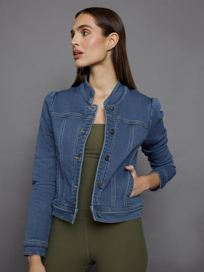 Carbon38 Tailored Denim Jacket - Medium Wash