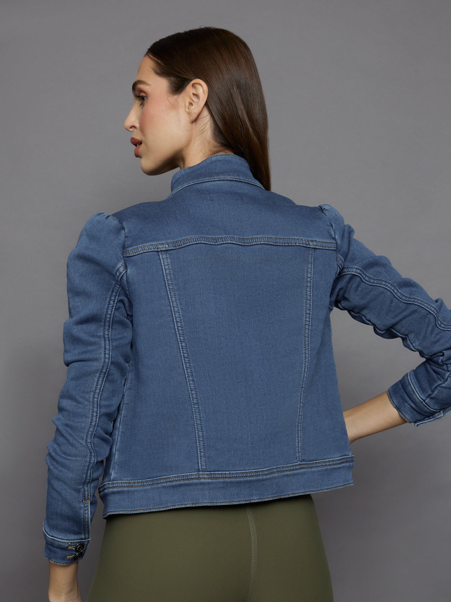 Carbon38 Tailored Denim Jacket - Medium Wash