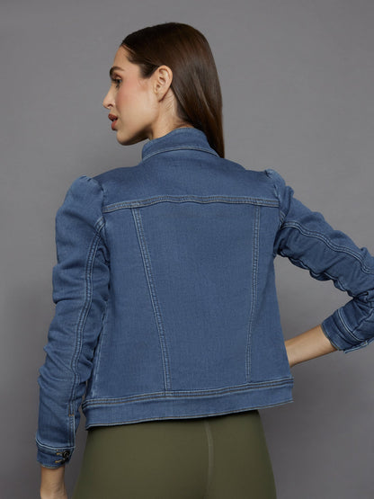 Carbon38 Tailored Denim Jacket - Medium Wash