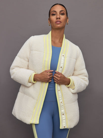 Carbon38 Sherpa Puffer Jacket - Natural Sherpa