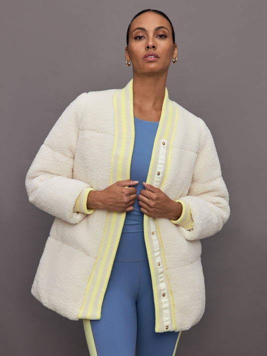 Carbon38 Sherpa Puffer Jacket - Natural Sherpa
