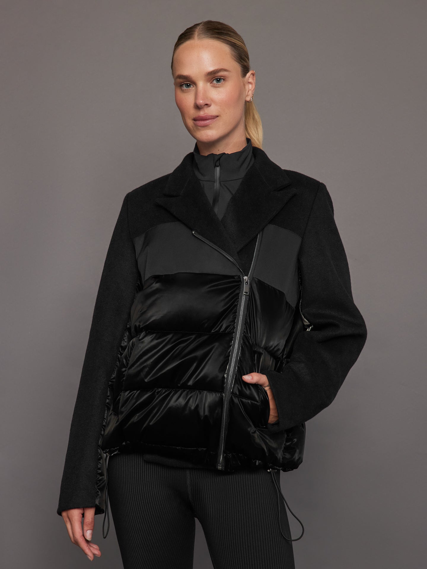 Carbon38 Blazer Puffer - Black