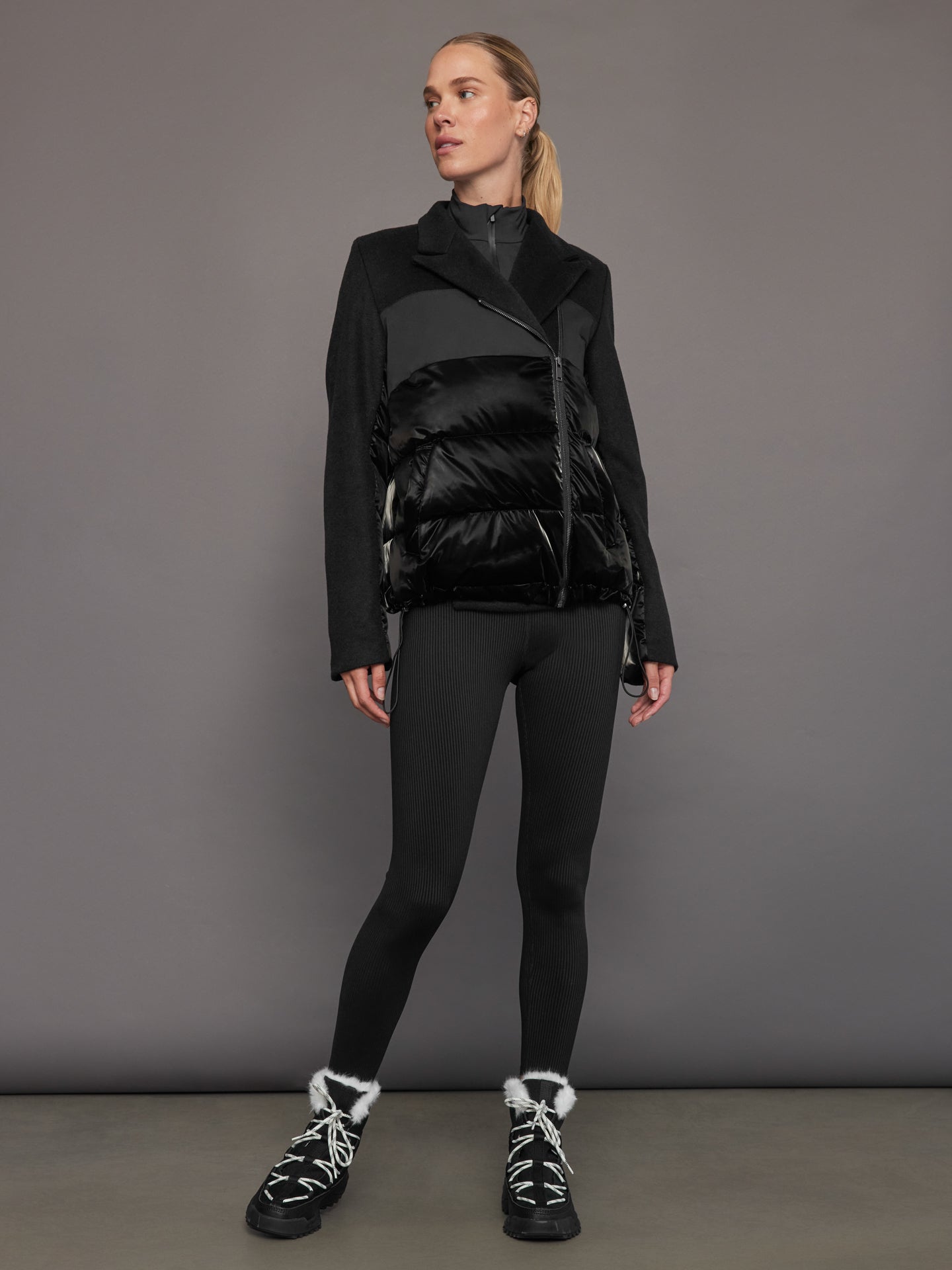 Carbon38 Blazer Puffer - Black