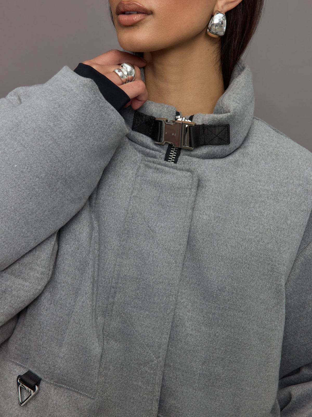 Carbon38 Hallie Mae Puffer - Grey Marl