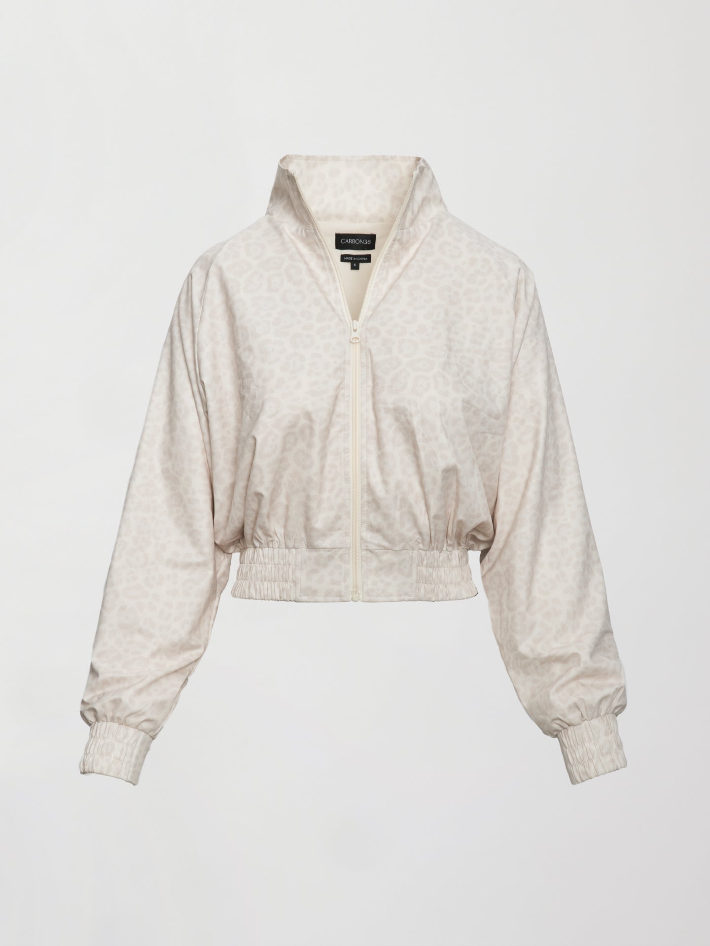 Carbon38 Leopard Printed Windbreaker - Snow Leopard