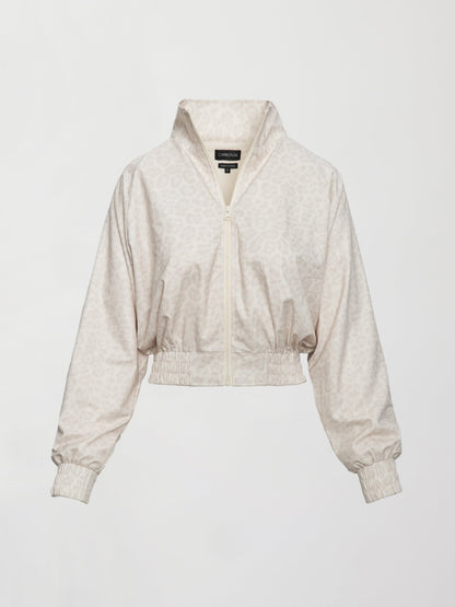 Carbon38 Leopard Printed Windbreaker - Snow Leopard