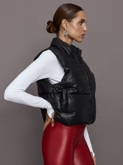 Carbon38 Quilted Puffer Vest - Black