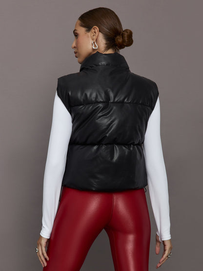Carbon38 Quilted Puffer Vest - Black