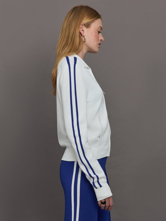 Carbon38 Carnaby Pari Zip Knit Jacket - White