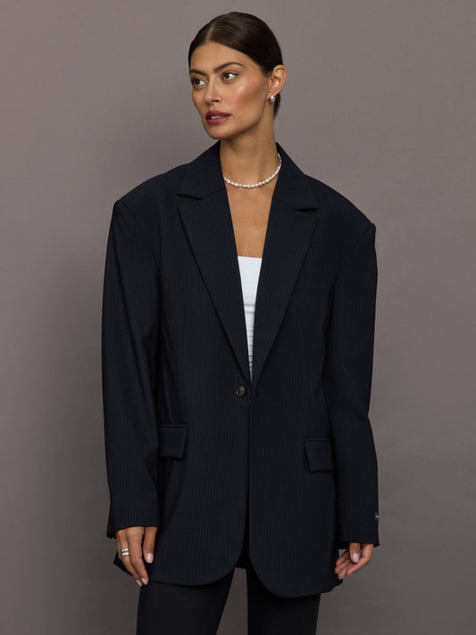 Carbon38 Yago Blazer - Navy Pinstripe
