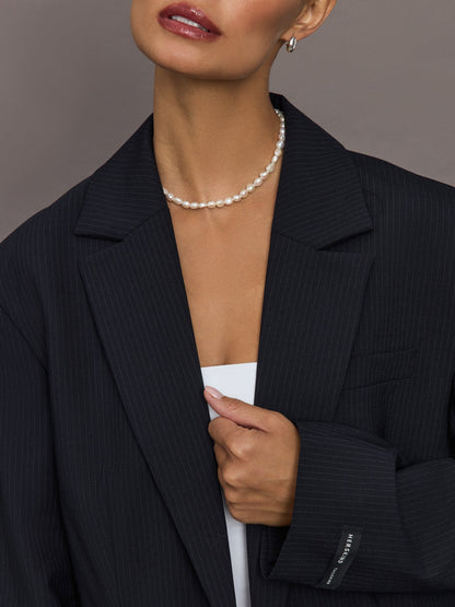 Carbon38 Yago Blazer - Navy Pinstripe