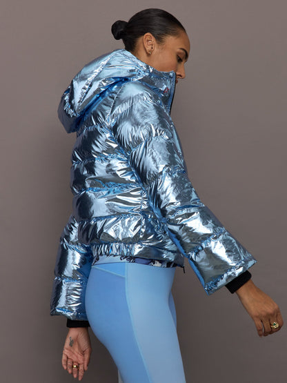 Carbon38 Polar Flare Ski Jacket III - Light Blue Foil