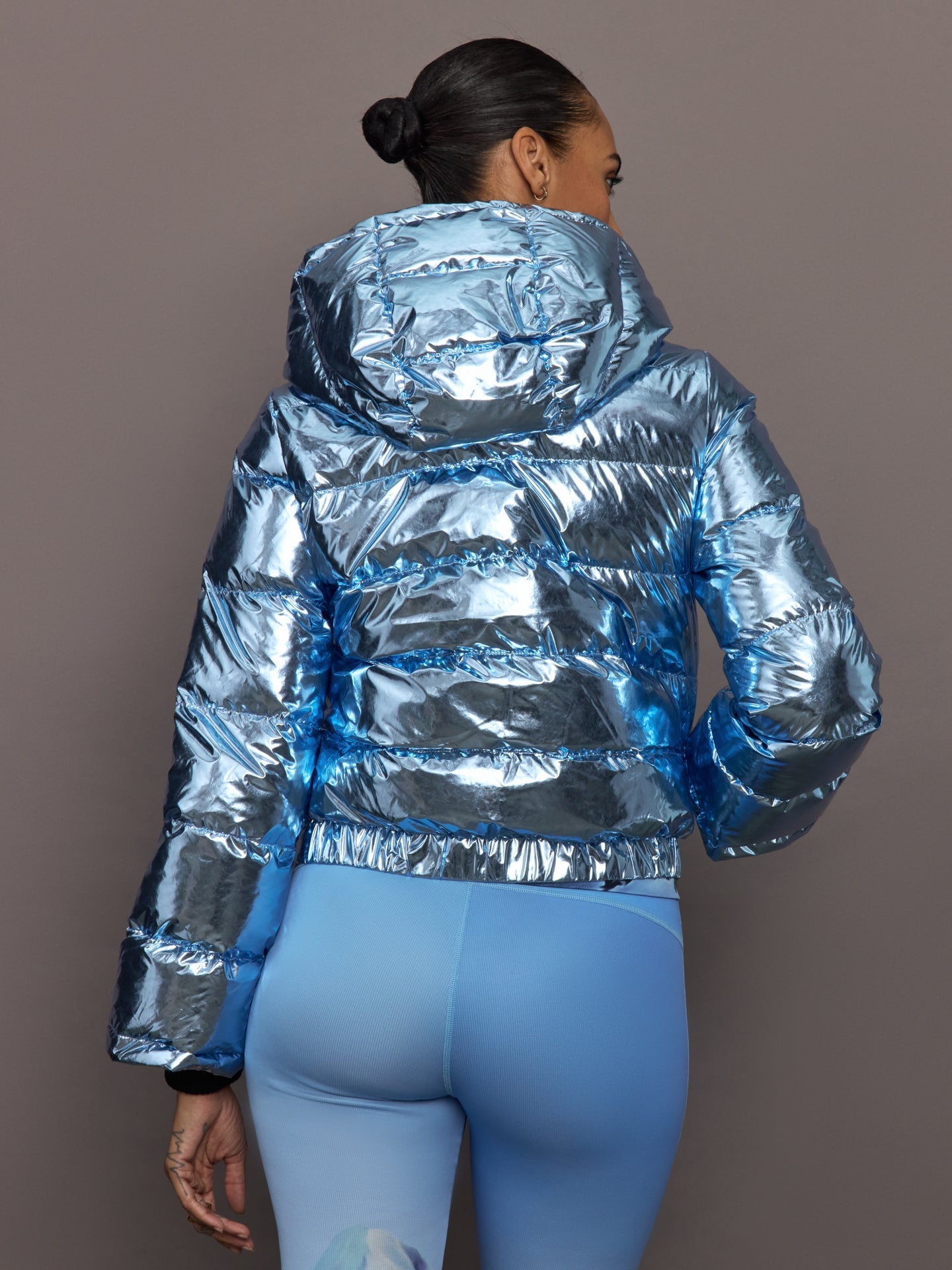 Carbon38 Polar Flare Ski Jacket III - Light Blue Foil