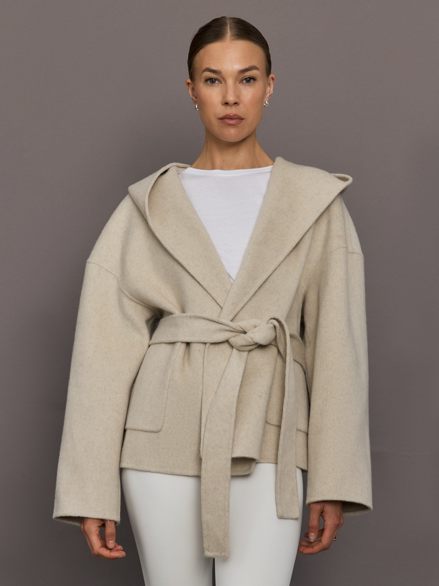 Carbon38 Lyndi Hoody Coat - Creme