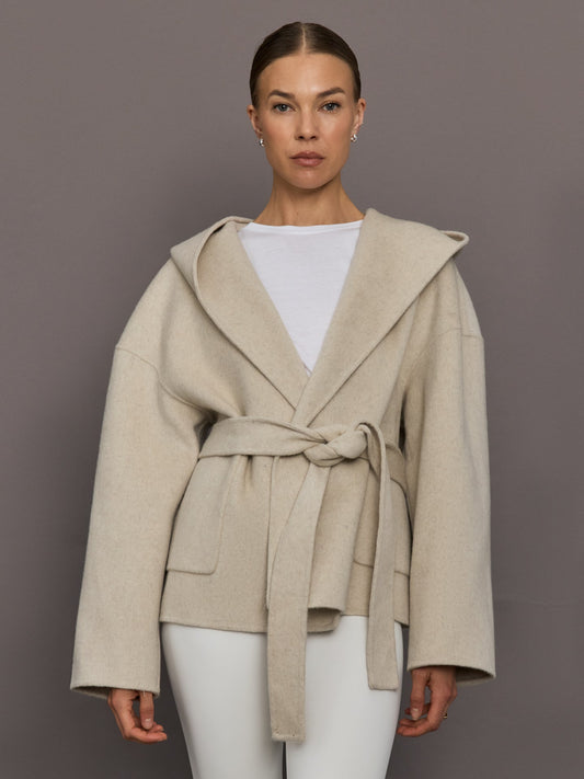 Carbon38 Lyndi Hoody Coat - Creme