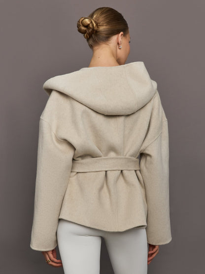 Carbon38 Lyndi Hoody Coat - Creme