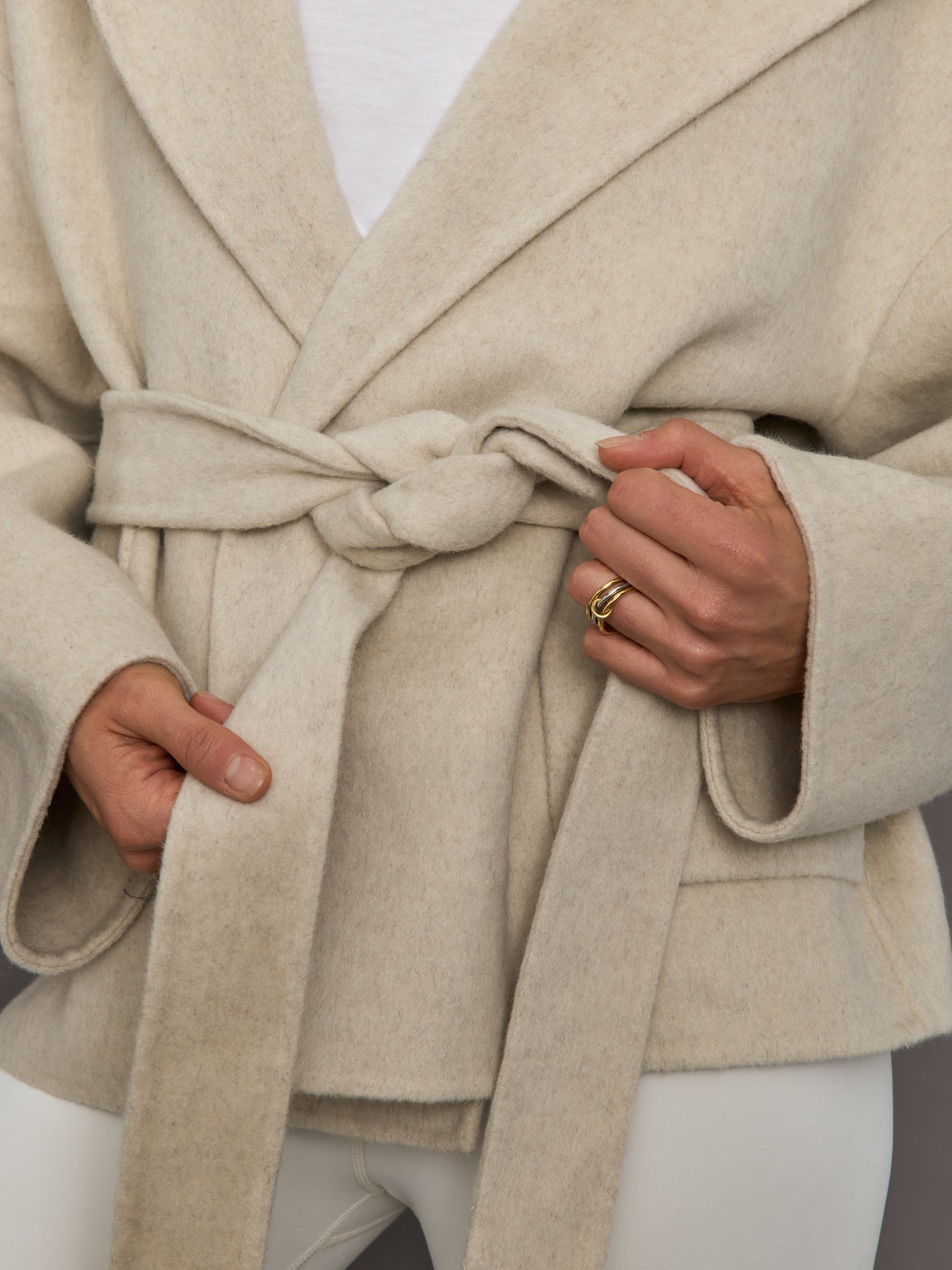 Carbon38 Lyndi Hoody Coat - Creme