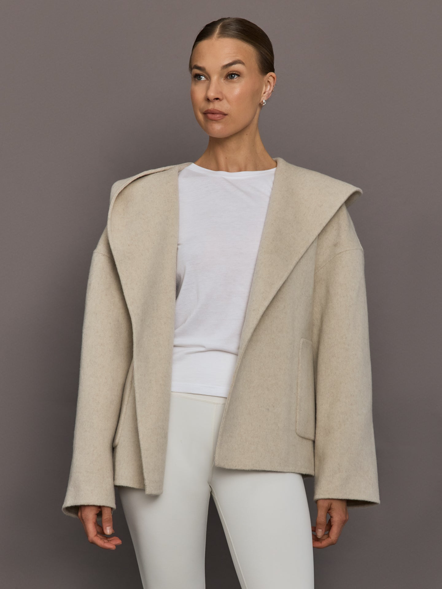 Carbon38 Lyndi Hoody Coat - Creme