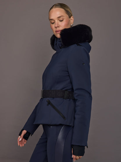 Carbon38 Hida Ski Jacket Faux Border - Navy