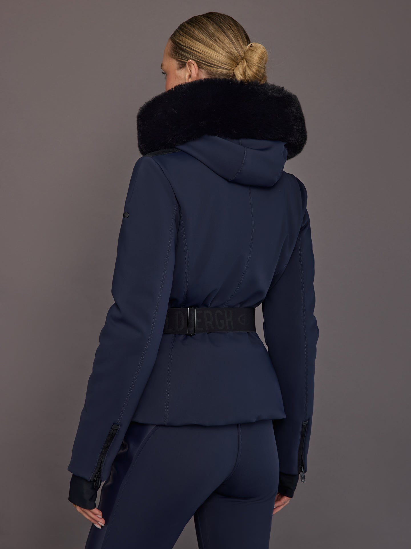 Carbon38 Hida Ski Jacket Faux Border - Navy