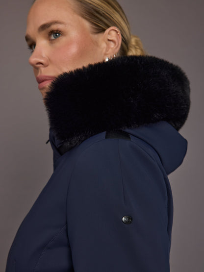 Carbon38 Hida Ski Jacket Faux Border - Navy