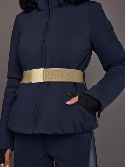 Carbon38 Hida Ski Jacket Faux Border - Navy