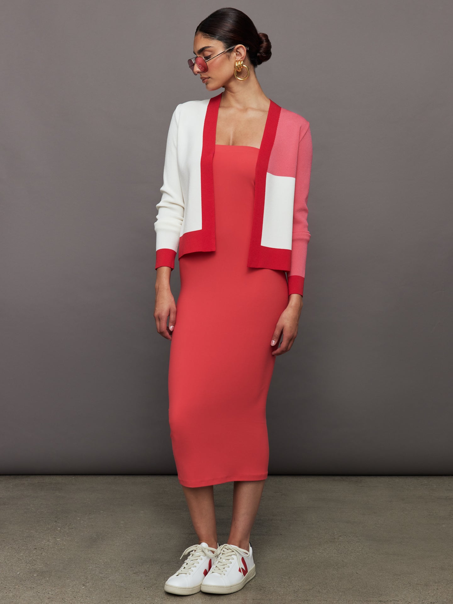 Carbon38 Strapless Dress in Melt - Tomato