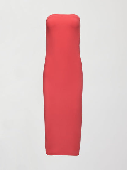 Carbon38 Strapless Dress in Melt - Tomato