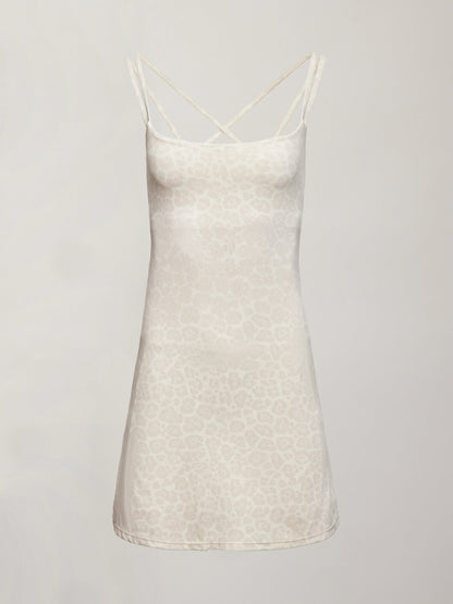 Carbon38 Strappy Dress in Melt - Snow Leopard