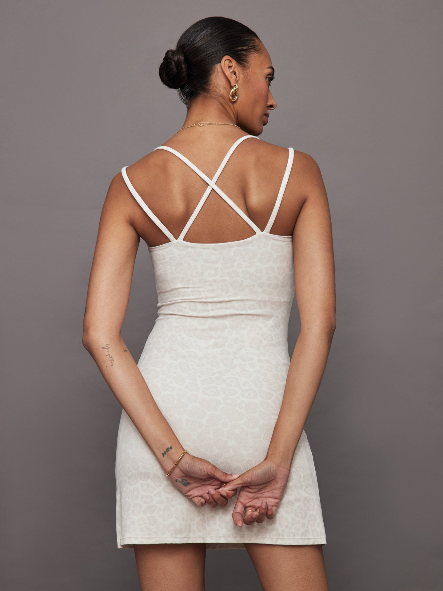Carbon38 Strappy Dress in Melt - Snow Leopard