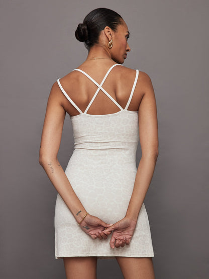Carbon38 Strappy Dress in Melt - Snow Leopard