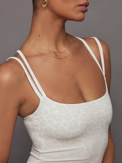 Carbon38 Strappy Dress in Melt - Snow Leopard