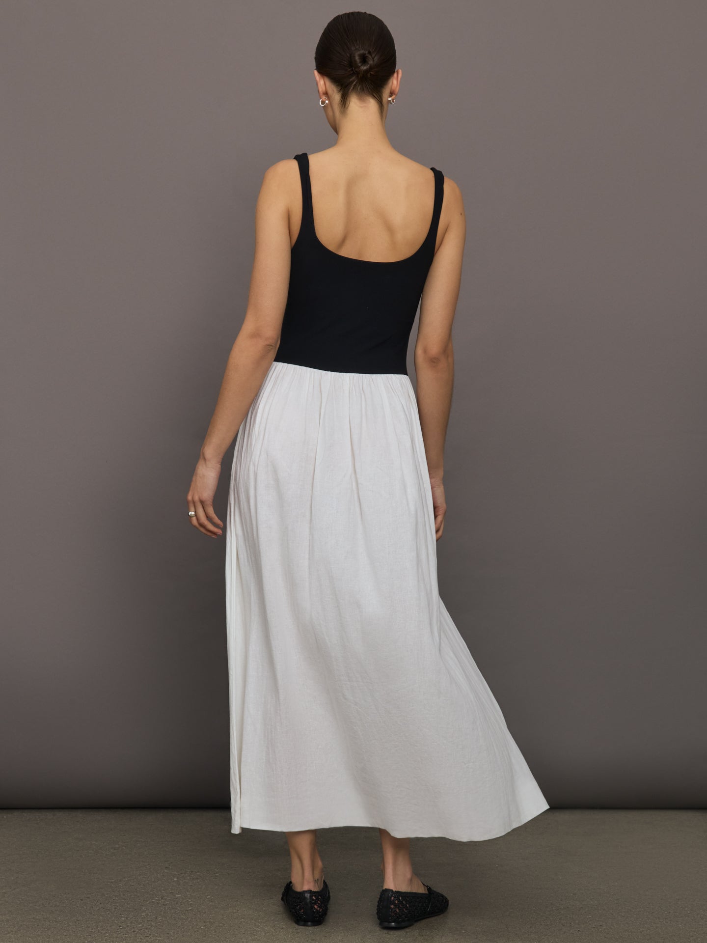 Carbon38 Linen and Melt Dress - Black/White