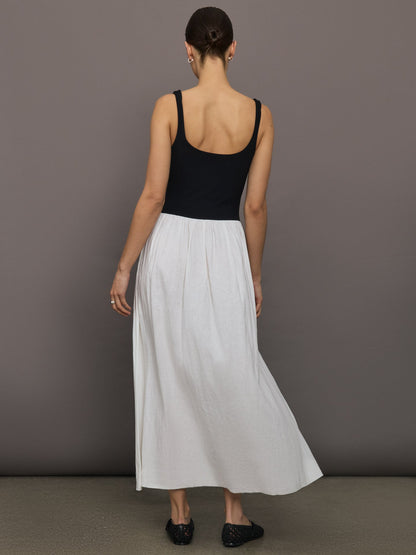 Carbon38 Linen and Melt Dress - Black/White