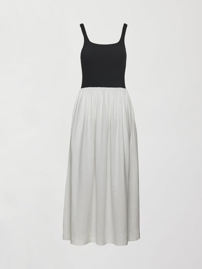 Carbon38 Linen and Melt Dress - Black/White