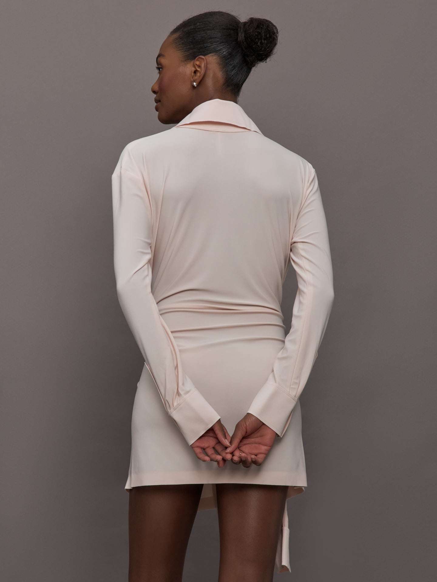 Carbon38 Four Sleeve NK Shirt Mini Dress - Baby