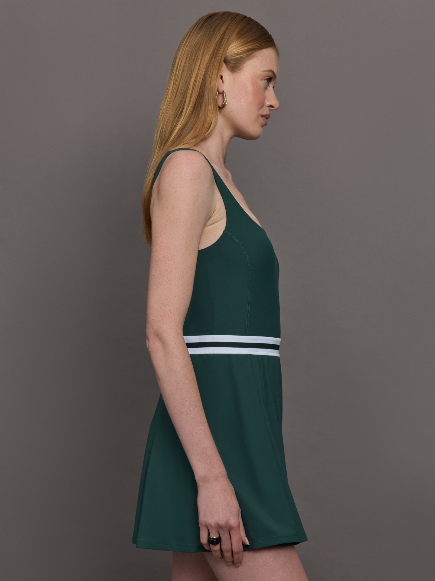 Carbon38 Peached Lucette Pleated Dress - Green