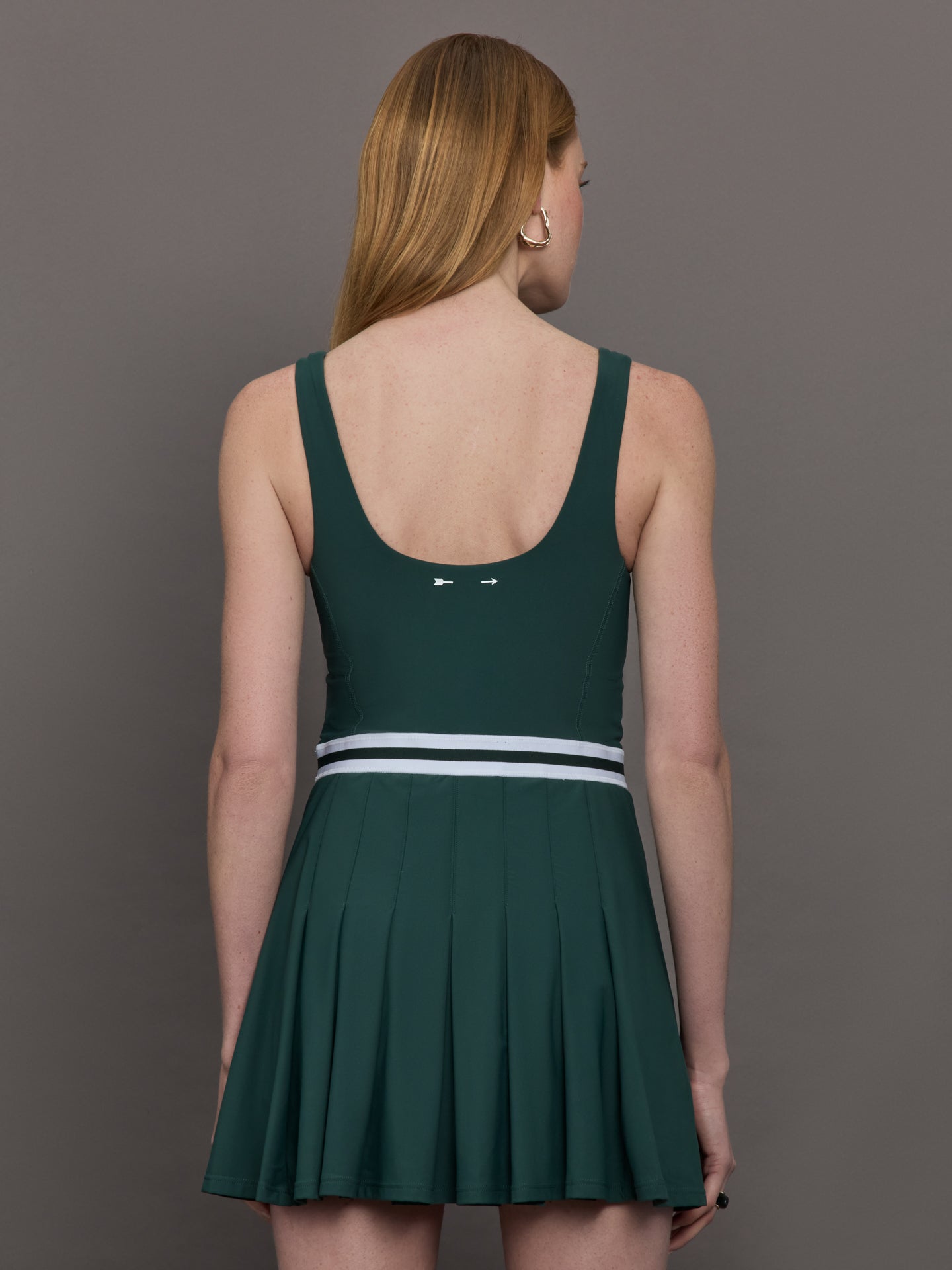 Carbon38 Peached Lucette Pleated Dress - Green