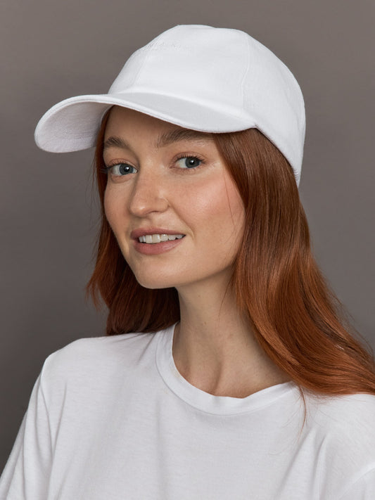Carbon38 Lo Linen Baseball Cap - Optic White Linen