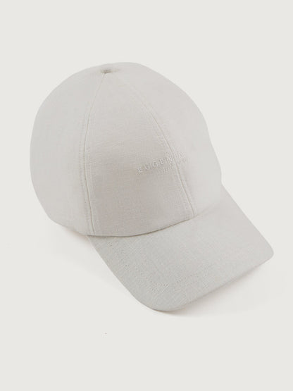 Carbon38 Lo Linen Baseball Cap - Optic White Linen