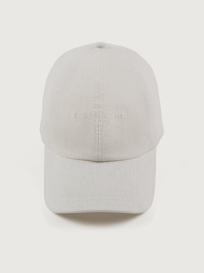 Carbon38 Lo Linen Baseball Cap - Optic White Linen