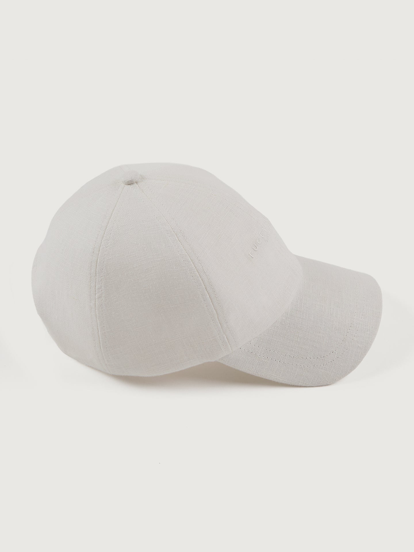 Carbon38 Lo Linen Baseball Cap - Optic White Linen